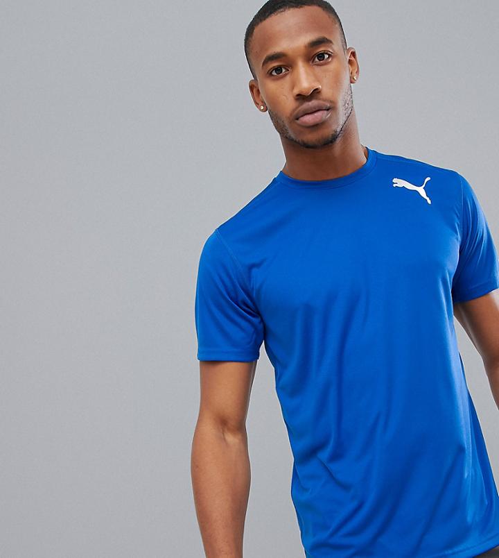 Puma Essential Short Sleeve Tee In Blue - Blue