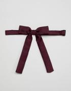 Asos Design Western Bow Tie In Burgundy - Red