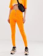 Zya Ruched Leggings - Orange