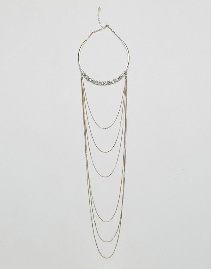 Oasis Choker And Multi Drape Necklace - Gold