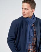 Glen Lossie Lambswool Scarf Blue - Blue