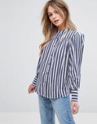 New Look Stripe Shirt - Blue