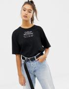 Cheap Monday Organic Cotton T-shirt With Logo - Black