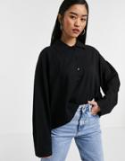 Weekday Monique Sweater With Collar In Black