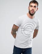 Solid T-shirt With Stamp Print - Gray