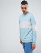 Common People Paneled Sweatshirt - Blue