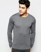 Selected Homme Crew Neck Knitted Sweater - Mid Gray Melange