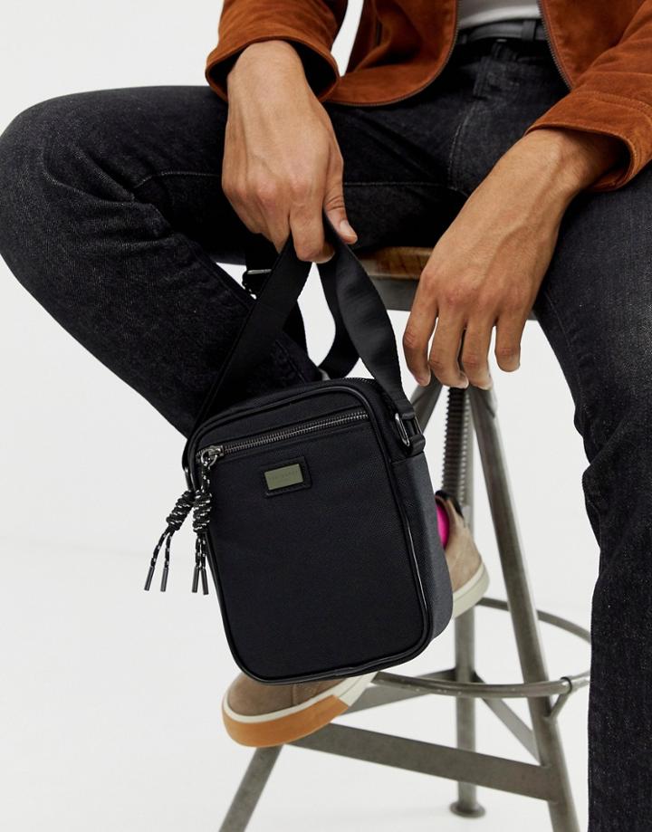 Ted Baker Sufrage Nylon Flight Bag In Black - Black