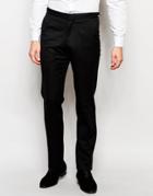 Hart Hollywood By Nick Hart 100% Wool Suit Pants In Slim Fit - Navy
