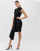 Asos Design Twist Front Mini Dress - Black