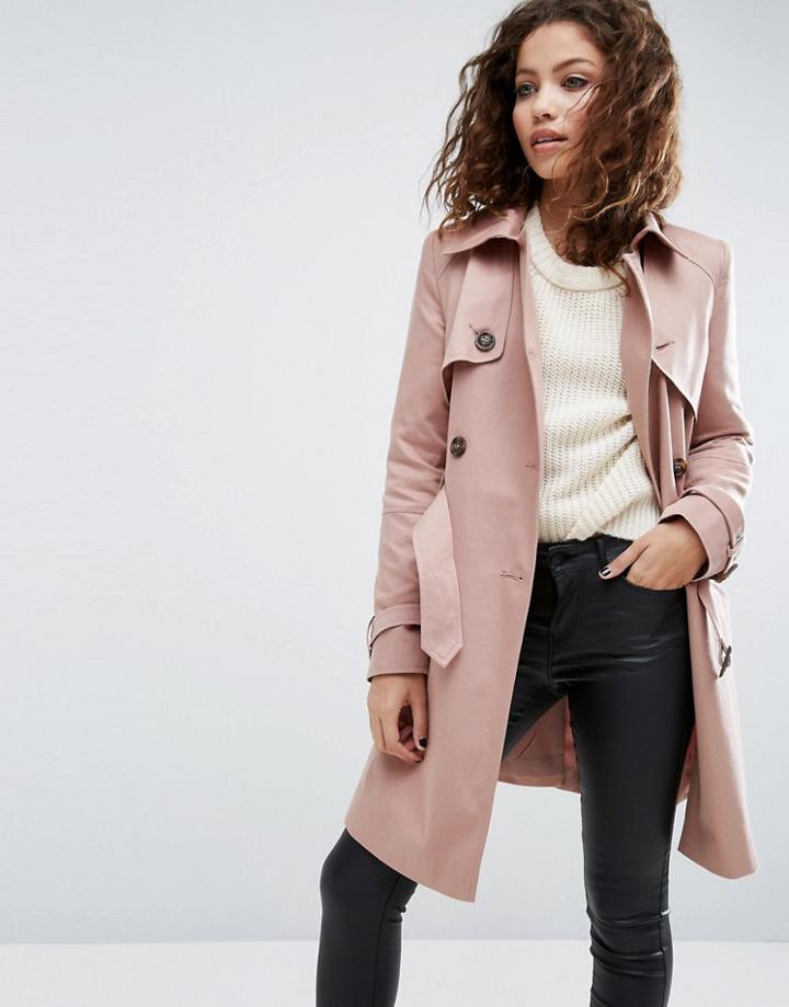 Asos Classic Trench Coat - Pink
