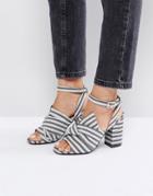 Park Lane Oversized Knot Front Heel Sandals - Multi