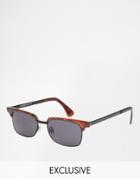 Reclaimed Vintage Retro Sunglasses - Brown