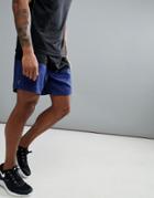 New Look Sport Shorts With Color Blocking In Black And Navy - Navy
