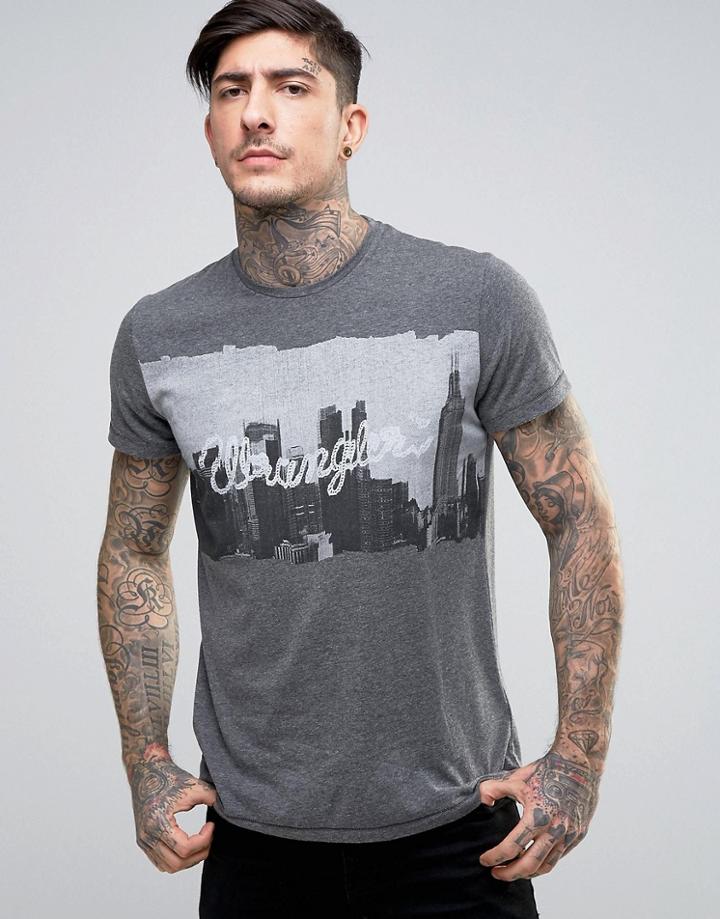 Wrangler Logo Print T-shirt - Gray