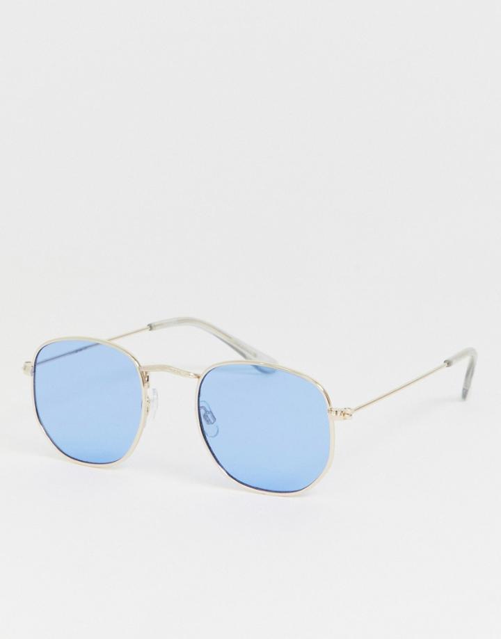 Jack & Jones Round Sunglasses With Tinted Lens - Copper