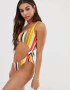 Billabong High On Sun Swimsuit In Stripe - Multi