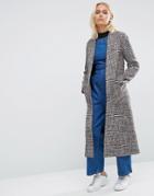 Helene Berman Drapey Longline Jacket In Red Tweed - Red