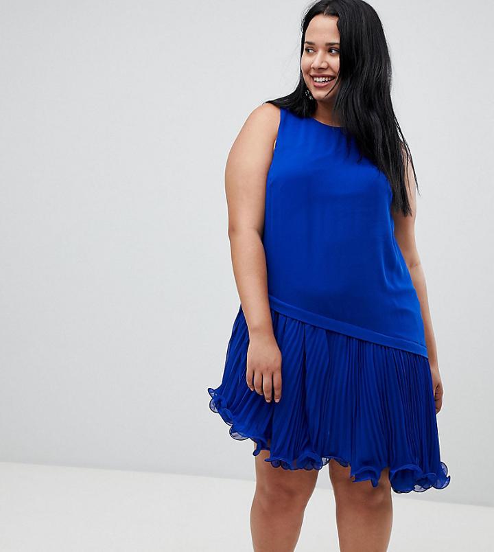 Coast Plus Peyton Wired Hem Dress - Blue