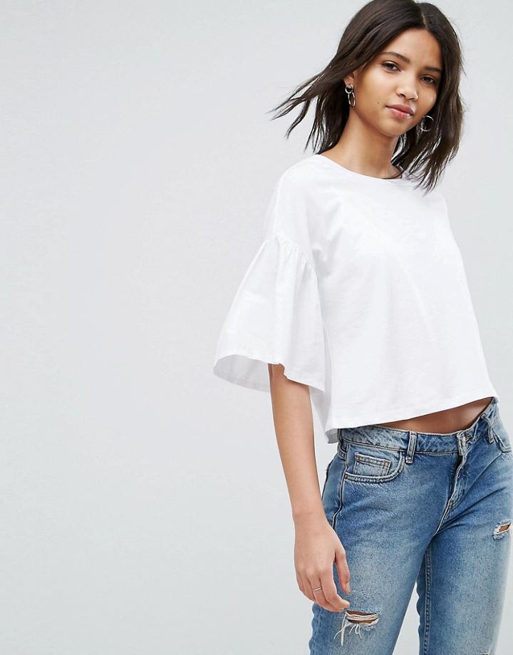Vero Moda Oversize Sleeve Top - White