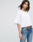 Vero Moda Oversize Sleeve Top - White