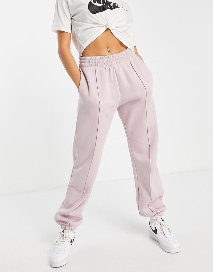 Nike Mini Swoosh Oversized Sweatpants In Light Pink