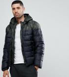 Blend Quilted Jacket Multi Panel - Navy