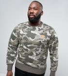 Ellesse Plus Sweatshirt With Small Logo In Camo - Green