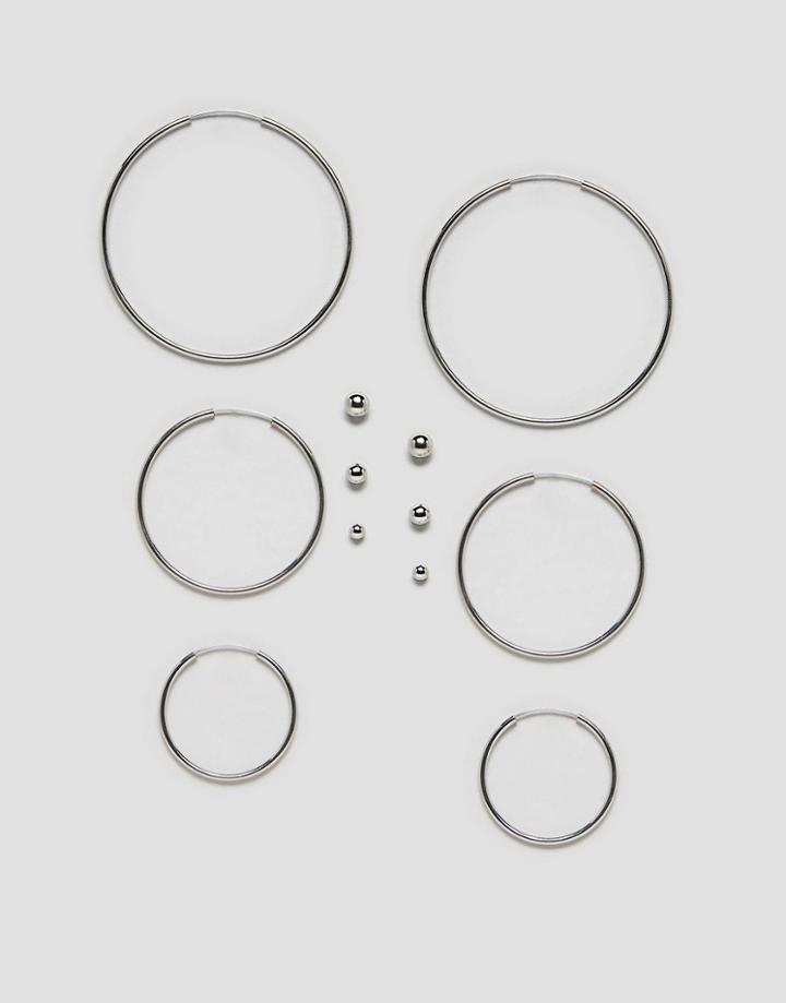 Monki Stud And Hoops Multi Pack In Silver - Gold