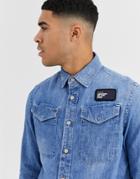 G-star Utility Denim Long Sleeve Shirt-blue