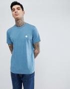 Pretty Green Mystic Marl Logo T-shirt In Blue - Blue