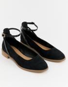 Asos Design Molly Flat Shoes - Black