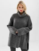 French Connection Riva Roll Neck Sweater In Wool Blend