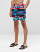 Ringspun Mid Shorts Co-ord - Blue