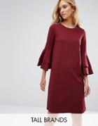 Vero Moda Tall Ruffle Sleeve Dress - Purple