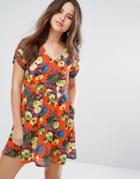 Louche Dellana Floral Dress - Orange