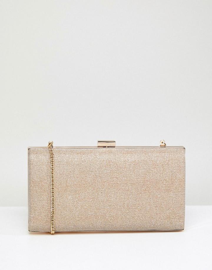 Coast Gold Glitter Box Clutch Bag - Gold