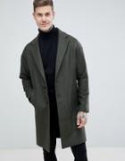 Religion Drop Shoulder Overcoat In Khaki - Green