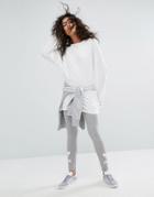Adidas Originals Trefoil Legging In Gray - Gray