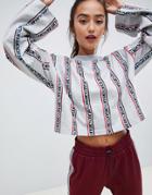 Juicy By Juicy Couture High Neck Sweatshirt With Stripe Logo And Buckle Detail - Gray