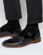 Aldo Ellmore Leather Suede Mix Monk Shoes - Black