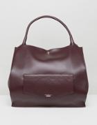 Fiorelli Shoulder Bag With Quilted Pocket In Aubergine - Purple