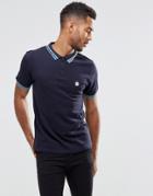 Le Breve Epin Tipped Polo Shirt - Navy