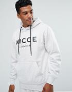 Nicce Hoodie In Gray With Large Logo - Gray