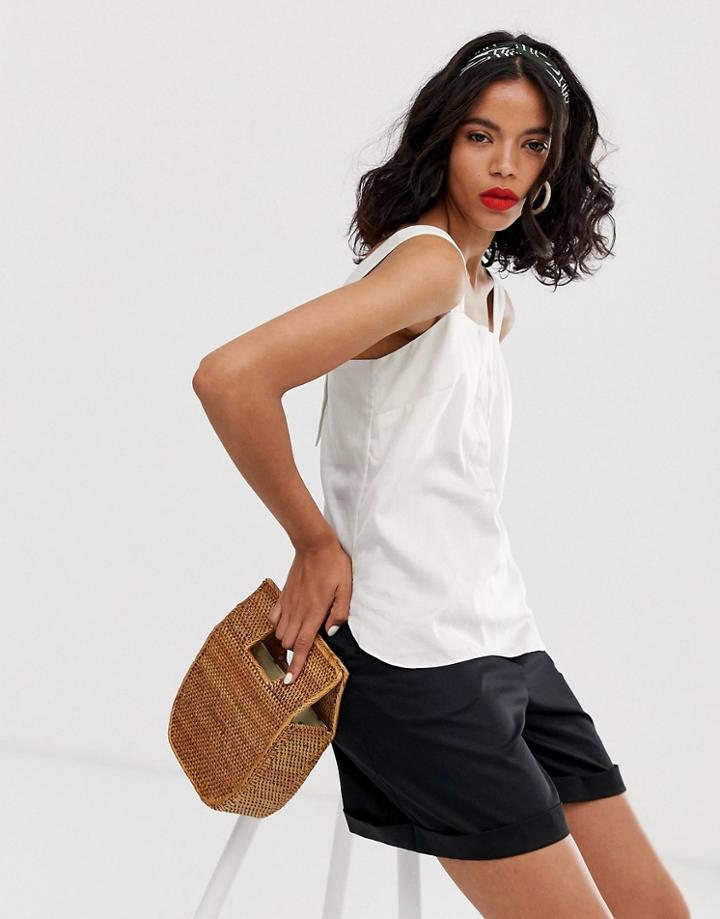 & Other Stories Square Neck Tank Top In White