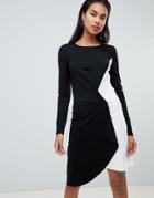 Y.a.s Tablocka Monochrome Asymettric Dress - Black