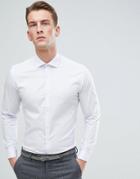 Moss London Extra Slim Shirt In Lilac - Blue