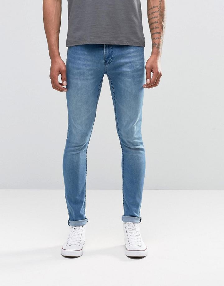 Cheap Monday Jean Tight Skinny Fit Whispy Blue Wash - Blue