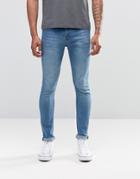 Cheap Monday Jean Tight Skinny Fit Whispy Blue Wash - Blue