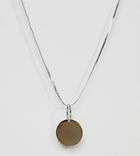 Designb Circle Necklace In Silver & Gold Exclusive To Asos - Silver